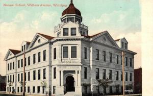 WINNIPEG, Manitoba Canada   NORMAL SCHOOL~William Avenue   c1910's Postcard