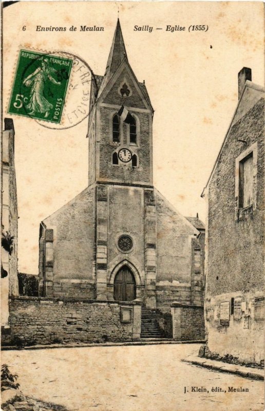 CPA Env. de MEULAN - SAILLY - Église (1855) (247008)