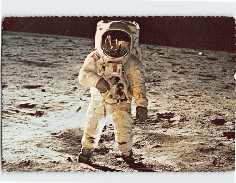 Postcard Apollo 11 On Moon, Johnson Space Center, Houston, Texas