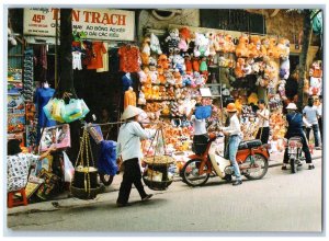 Hanoi Vietnam Postcard Luong Van Can Street Stuff Toys Shop 2002 Vintage