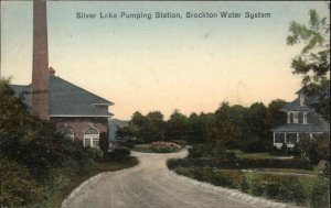Brockton MA Water System Silver Lake Pumping Station c1910 Postcard