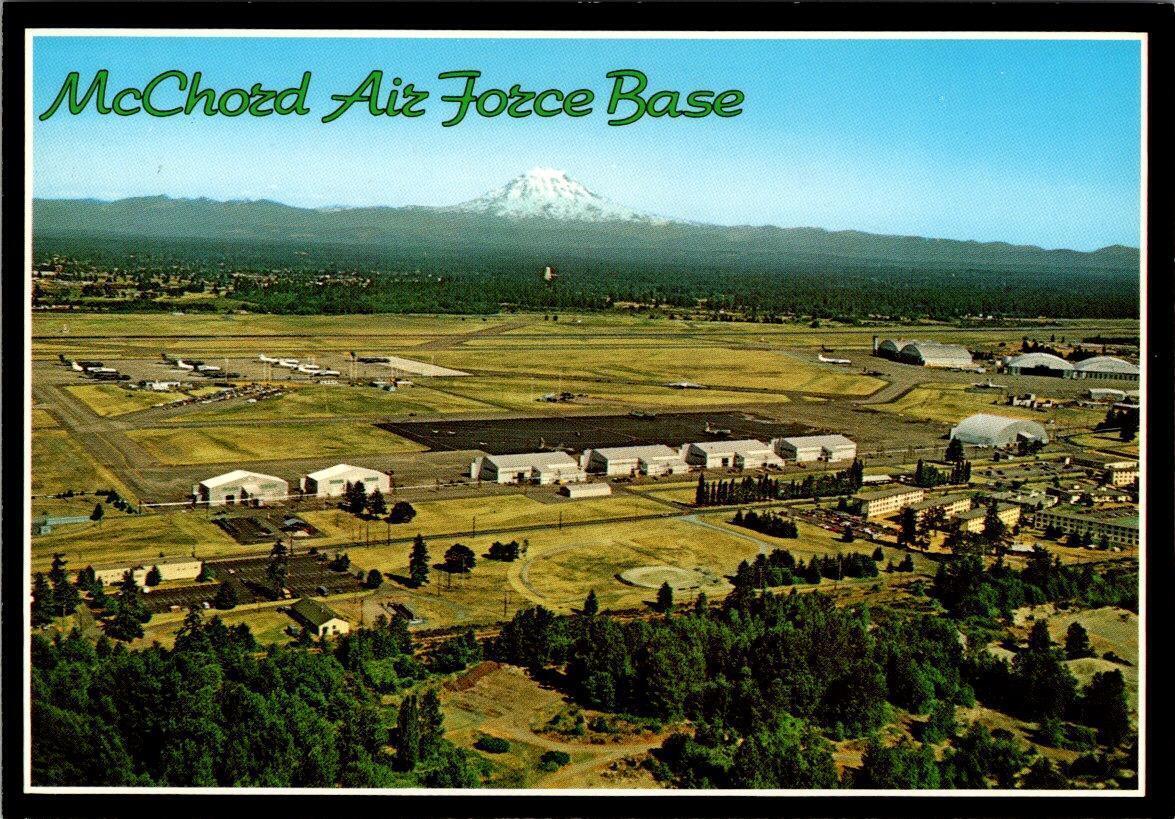 WA, Washington MCCHORD AIR FORCE BASE Bird's Eye View 4X6 Military