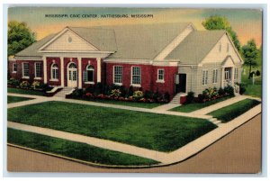 c1940's Mississippi Civic Center Hattiesburg Mississippi MS Vintage Postcard