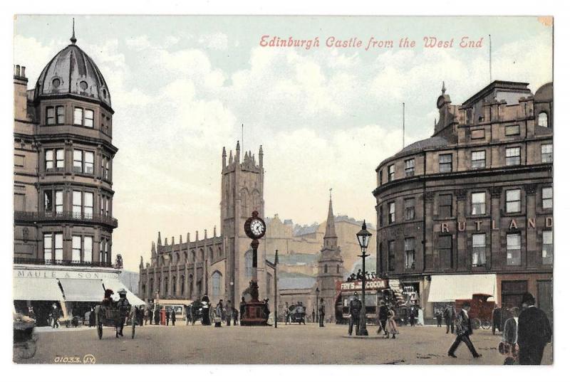 UK Scotland Edinburgh Castle from the West End Postcard