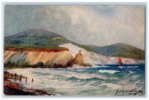 c1910 Tennyson's Country Sea waves Mountain London Oilette Tuck Art Postcard