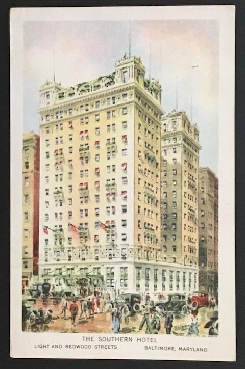 The Southern Hotel Baltimore Maryland 1929