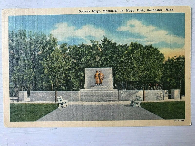 Vintage Postcard 1957 Doctors Mayo Memorial Mayo Park Rochester Minnesota