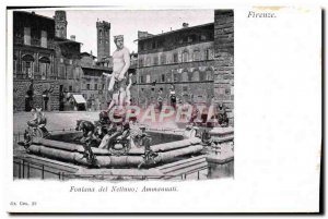 Postcard Old Florence Fontana del Nettuno Ammannati