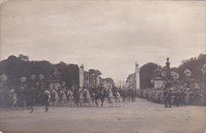 Military French and Italian Cavalrymen Champs Elysees Paris 14 July 1919 Real...