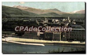 Old Postcard Grenoble Panoramic saint mary monastery