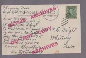 Chadron NEBRASKA RPPC 1908 INTERIOR DOCTOR'S OFFICE M.D. Osteopath Dr. Sperling