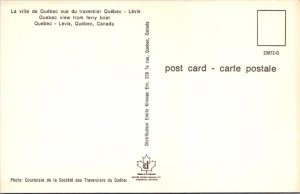 Vintage Postcard ferry boat Quebec - Levis, Québec, Canada JN1