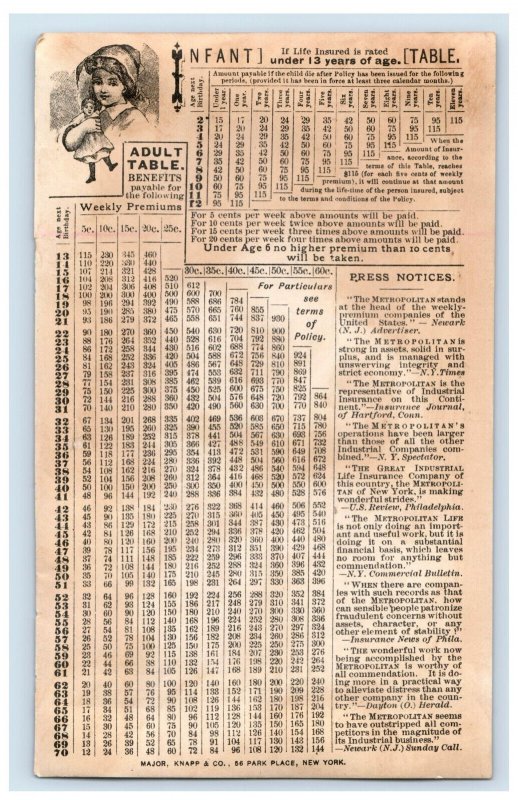 1887 Metropolitan Life Insurance Co. Annual Statement Lot Of 2 #6Z