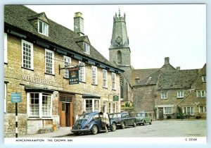 2 Postcards MINCHINHAMPTON, England ~ CROWN INN Holy Trinity Church 1970s- 4x6 