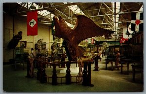 Postcard Newport News VA c1960s Mariners Museum Eagle Figurehead USS Lancaster