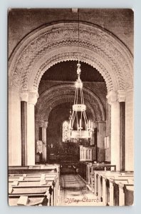 Iffley Church Antique Postcard UNP Friths Series Unused DB Reigate 