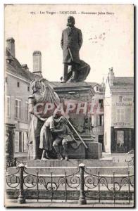 Old Postcard Saint Die Vosges Monument Jules Ferry