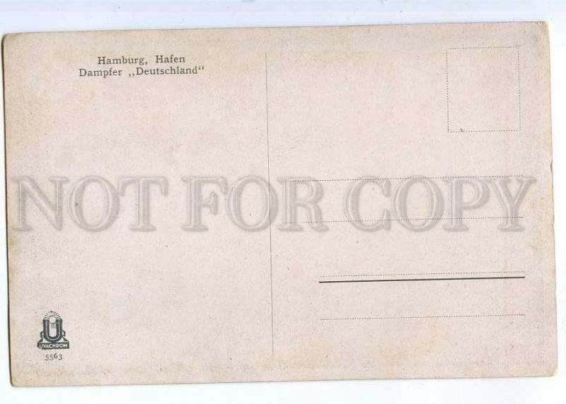 190306 GERMANY HAMBURG ship DEUTSCHLAND Vintage postcard