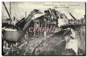 Old Postcard Boat Catastrophe of Freedom clearing gateways
