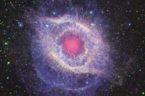 The Stellar Core of Helix Nebula Nasa Spitzer Space Telescope Postcard