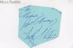 Kelly Monteith American Comedian Hand Signed 1983 Autograph