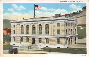 A96/ Bluefield West Virginia WV Postcard c1930s Post Office Building