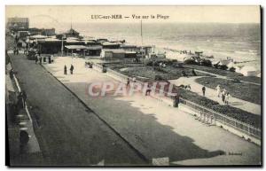 Old Postcard Luc Sur Mer The Beach