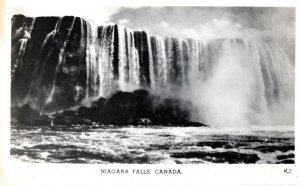 VINTAGE POSTCARD RARE ANSCO DRAMATIC REAL PHOTO CARD OF NIAGARA FALLS CANADA 194