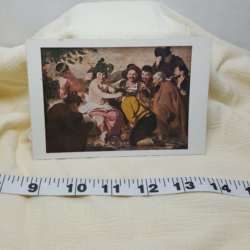 Museo del Prado Velazquez Los Borrachos Art Vintage Postcard