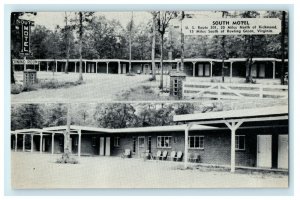 1940 South Motel, 15 Miles South of Bowling Green, Virginia VA Postcard 