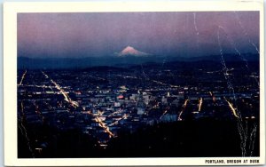 Postcard - Portland, Oregon At Dusk - Portland, Oregon