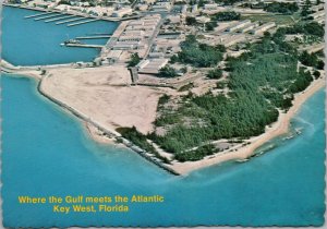 Where the Gulf Meets the Atlantic Key West FL Postcard PC401
