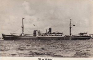 P&O Dongola Cargo Ship Real Photo Vintage Postcard