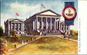 Tucks 2454 Virginia State Capitol Vintage Postcard J42