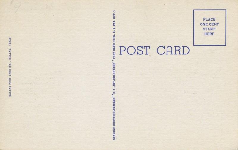City Hall & Central Fire Station Paris TX Texas Unused Vintage Linen Postcard E8