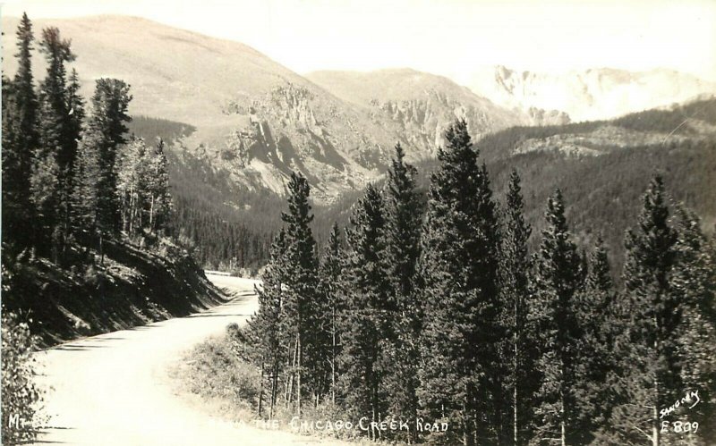 RPPC Sanborn E-809 Mt. Evans CO from Chicago Creek Rd Highest Peak in Colorado