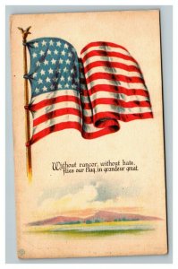 Vintage 1917 Patriotic Postcard American Flag WW1 Propaganda Poem NICE