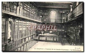 Old Postcard Dauphine Convent of the Grande Chartreuse Library