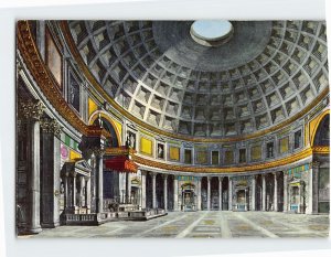 Postcard Interior of the Pantheon, Rome, Italy