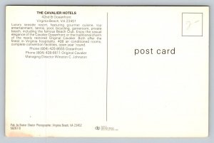 Virginia Beach  Virginia   The Cavalier Hotels   Postcard