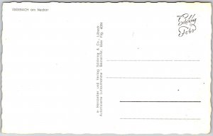 Eberbach Am Neckar Germany Bridge River Highway Real Photo RPPC Postcard