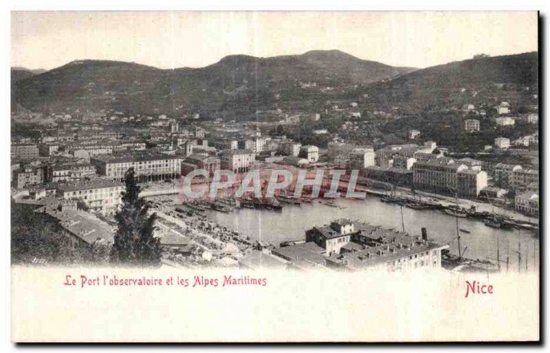 Postcard Old Port I Observatory and the Alps Maritimes Nice Charter