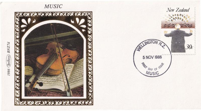 New Zealand Violin Benham First Day Cover