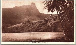 Postcard Tahiti Moorea Peak South Pacific French Polynesia Oceania RARE K127