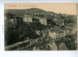 191211 GERMANY KARLSBAD Cafe Panorama view Vintage postcard