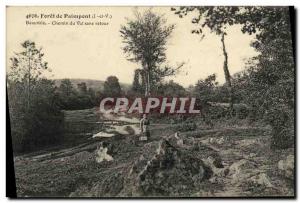 Old Postcard Forest Paimpont Beauvais Chemin du Val no return