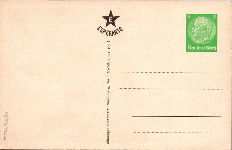 Mint Germany Hildesheim Butchers Guild RPPC Postcard  Esperanto Description