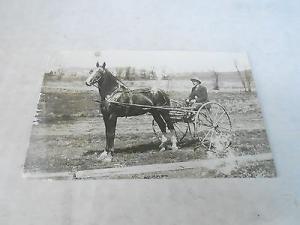 #PC3-166 EARLY 1900s RPPC REAL PHOTO POSTCARD - HORSE CAR...