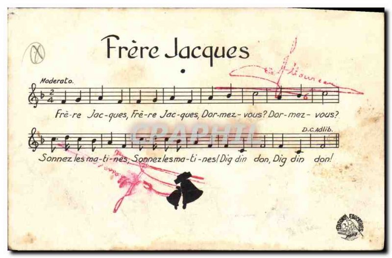 Old Postcard Frere Jacques