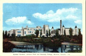 Sunken Gardens Jackson Park Kennedy College Windsor Postcard Standard View Card  
